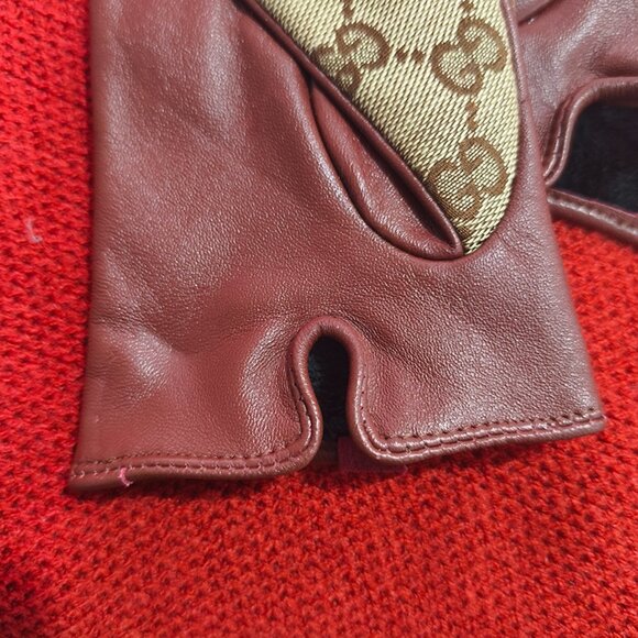 Gucci Patchwork Leather Gloves - Picture 5 of 6